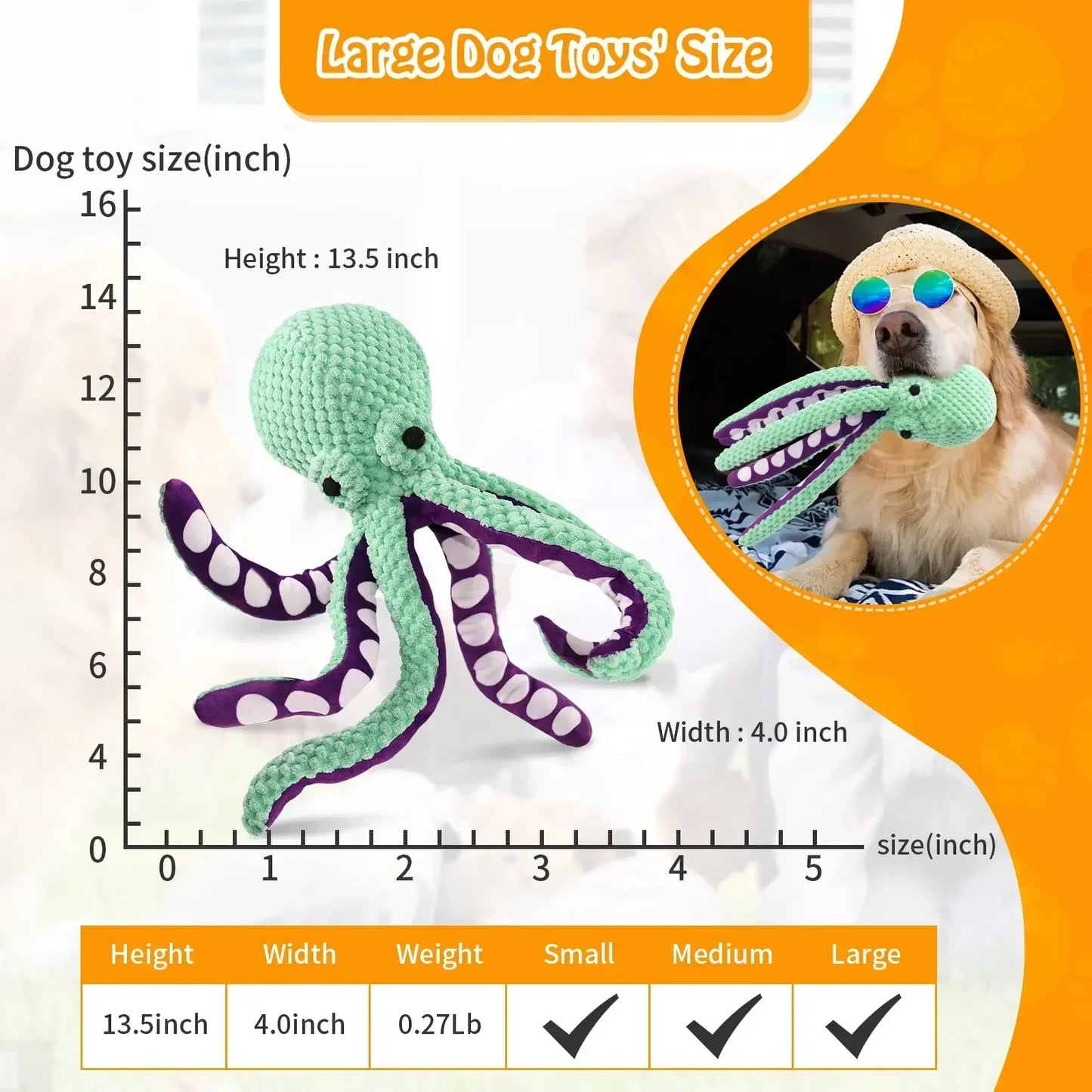 Juguete pulpo para perros