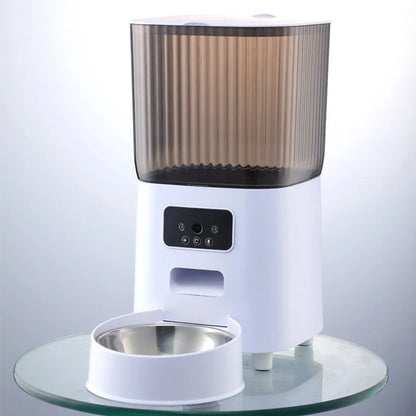 Dispensador de comida automatico con camara