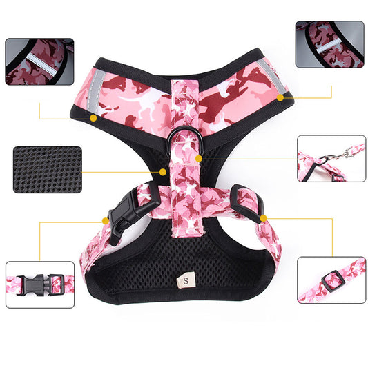 Arnes con estampado rosa